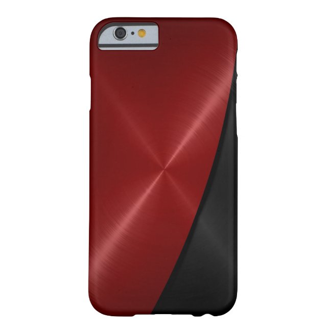 Rood en zwart Roestvrij staal Case-Mate iPhone Case (Achterkant)