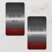Rood en zwart Roestvrij staal Visitekaartje (Voorkant / Achterkant)