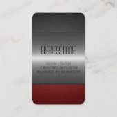 Rood en zwart Roestvrij staal Visitekaartje (Achterkant)