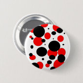 rood en zwart ronde button 5,7 cm (Voorkant /achterkant)