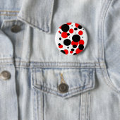 rood en zwart ronde button 5,7 cm (In situ)