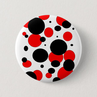 rood en zwart ronde button 5,7 cm