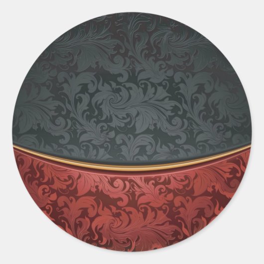 rood en zwart ronde sticker (Voorkant)