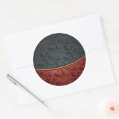 rood en zwart ronde sticker (Envelop)