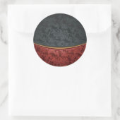 rood en zwart ronde sticker (Tas)