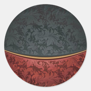  rood en zwart ronde sticker