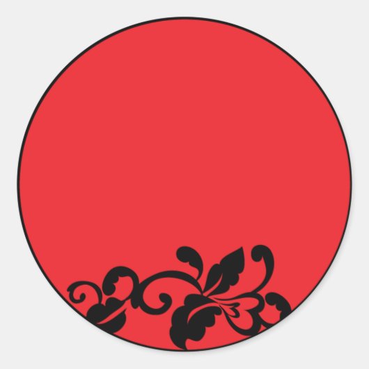 rood en zwart ronde sticker (Voorkant)