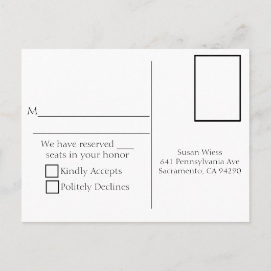 Rood en zwart Roos bruiloft RSVP Uitnodiging Briefkaart (Achterkant)