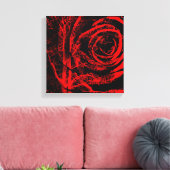  Rood en Zwart Roos Design Canvas Print (Insitu (Woonkamer))