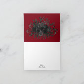 Rood en zwart Roos Gothic Weddenschap Hartelijk da Bedankkaart (Binnen)