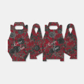 Rood en zwart Roos Gothic Wedding for Box Bedankdoosjes (Uitgevouwen)