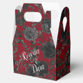Rood en zwart Roos Gothic Wedding for Box Bedankdoosjes (Geopend)