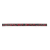 Rood en zwart Roos Gothic Wedding Ribbon Satijnen Lint (Voorkant)