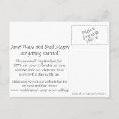 Rood en zwart Roos Save the Date Briefkaart (Achterkant)