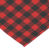Rood en Zwart Rustiek Buffalo Plakken Patroon Korte Tafelloper (Hoek)