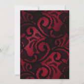 Rood en Zwart Satijn Kant Alle Leeftijd Verjaardag Kaart (Achterkant)