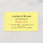 Rood en zwart schaakbord Lichtgeel Visitekaartje (Achterkant)