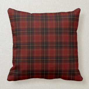 Rood en zwart Schots tartan geruit patroon Kussen