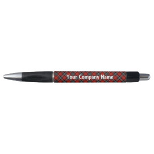 Rood en zwart Schots tartan geruit Pen