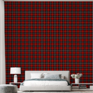 Rood en zwart Schots Tartan Plaid Behang