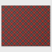 Rood en zwart Schots Tartan Plaid Cadeaupapier (Vlak)