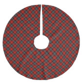 Rood en zwart Schots Tartan Plaid Kerstboom Rok (Voorkant)