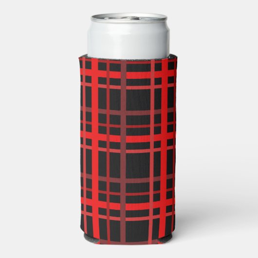 Rood en zwart seltzer blikjeskoeler (Seltzer Achterkant)
