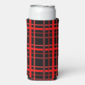 Rood en zwart seltzer blikjeskoeler (Seltzer Voorkant)