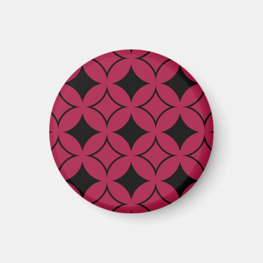 Rood en zwart shippo magneet (Voorkant)