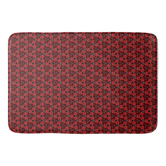 Rood en zwart Show Bath Mat (Voorkant)