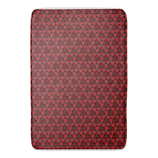 Rood en zwart Show Bath Mat (Voorkant Verticaal)