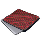 Rood en zwart Show laptophoes Laptop Sleeve (Voorkant onderkant)