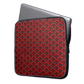 Rood en zwart Show laptophoes Laptop Sleeve (Voorkant Links)