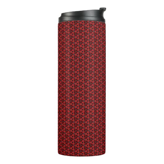 Rood en zwart Show Thermal Tumbler Thermosbeker (Gedraaid links)
