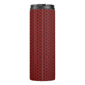 Rood en zwart Show Thermal Tumbler Thermosbeker (Achterkant)