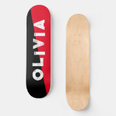 Rood en zwart skateboard retro split (Voorkant)
