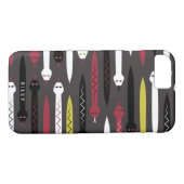 Rood en zwart slangenpatroon - Aangepaste naam Case-Mate iPhone Case (Achterkant (Horizontaal))