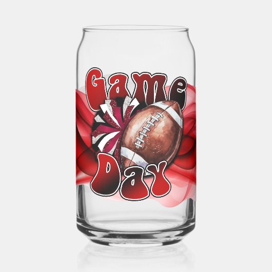 Rood en Zwart Speldag Blikvorm Glas (Links)
