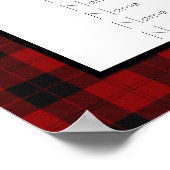 Rood en zwart speldenrooster poster (Hoek)