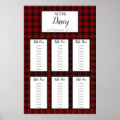 Rood en zwart speldenrooster poster (Voorkant)