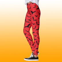 Rood en Zwart Spooky Bats Halloween Kostuum