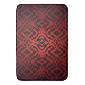 Rood- en zwart-stamvormpatroon badmat (Voorkant Verticaal)