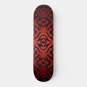 Rood- en zwart-stamvormpatroon persoonlijk skateboard