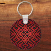 Rood- en zwart-stamvormpatroon sleutelhanger (Voorkant)