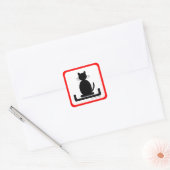 Rood en Zwart sticker "The Law of the Chat" (Envelop)