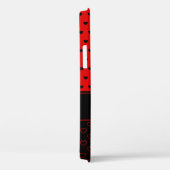 Rood en zwart, stijlvol hartenpatroon, aangepaste Case-Mate iPhone case (Achterkant / Rechts)