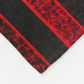 Rood en Zwart Stripes Fleece Deken (Hoek)