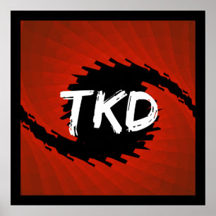 Rood en zwart Taekwondo orkaan Poster