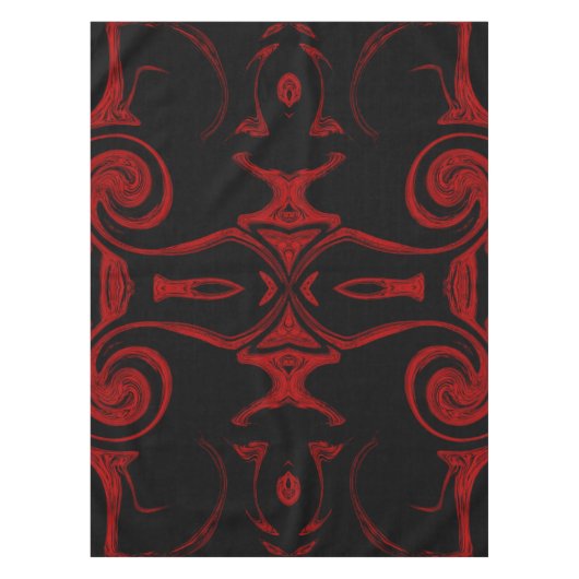 rood en zwart tafelkleed (Voorkant)