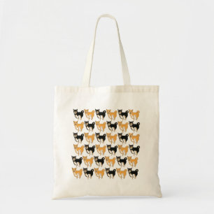 Rood en zwart & Tan Shiba Inu Canvas tas